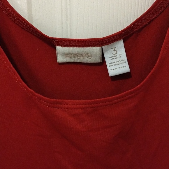 Chicos size 3 red tank top - Picture 2 of 5